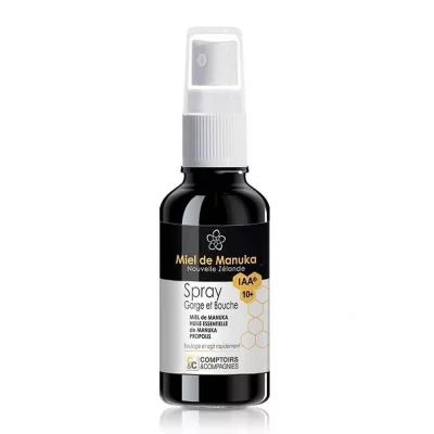 COMPTOIRS MANUKA Spray gorge & bouche au miel de Manuka 25Ml Bio -