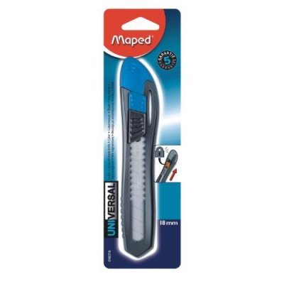 MAPED  18310 Cutter universel plastique, lame 18 mm, assortis