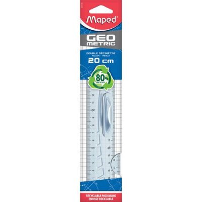 MAPED  242120 R&egrave;gle (Transparent, Plastique, cm, mm, Sac de Transport)