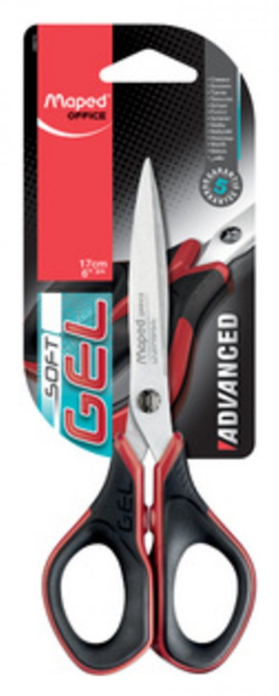 MAPED  Blister D'1 Paire De Ciseaux Sym&eacute;triques Avanced Gel 17 Cm