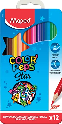 MAPED  Crayon De Couleur Triangulaire Color'peps 12 Crayons 12 Unit&eacute;(S)