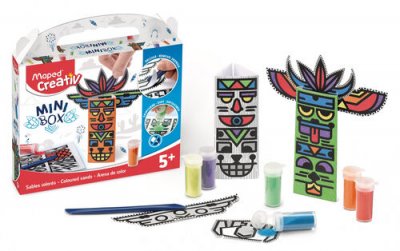 MAPED  Creativ MINI BOX Kit sables color&eacute;s, 8 pi&egrave;ces