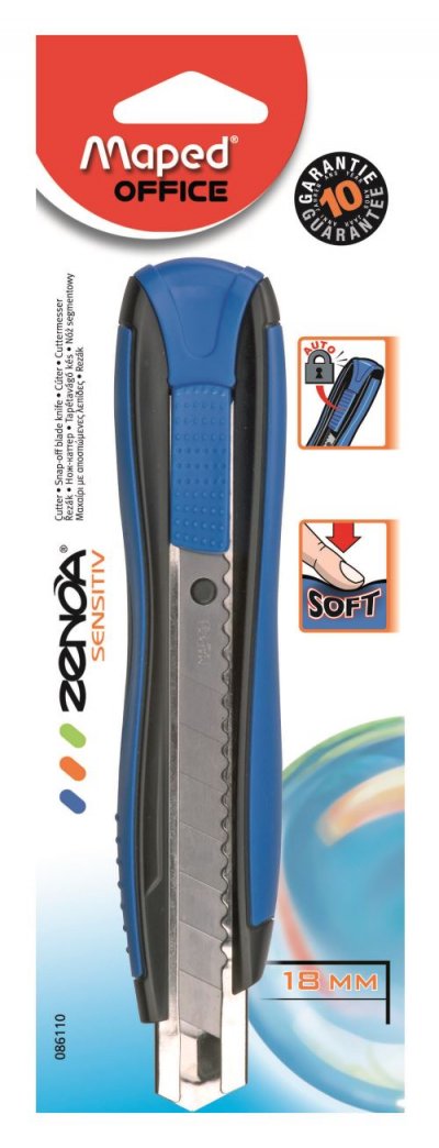 MAPED  cutter zenoa sensitiv, lame: 18 mm, bleu
