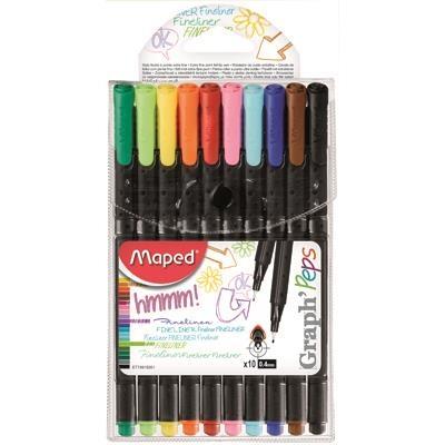 GENERIQUE Maped etui de 20 feutres fineliner graphpeps 0,4 mm assortis 749151
