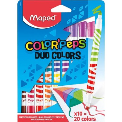 MAPED  Feutre double pointe DUO COLOR'PEPS, 'tui de 10
