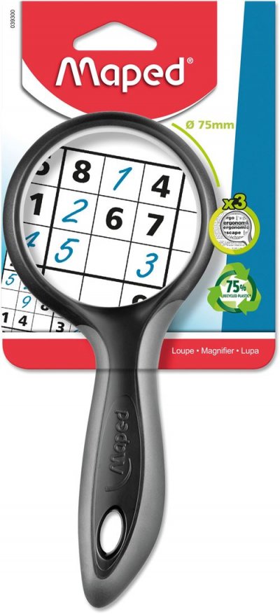 MAPED  - Loupe de lecture grand mod&egrave;le - Diam&egrave;tre 75 mm