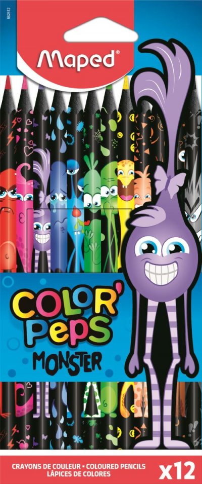 MAPED   Crayon De Couleur Color'peps Monster, &Eacute;tui De 12