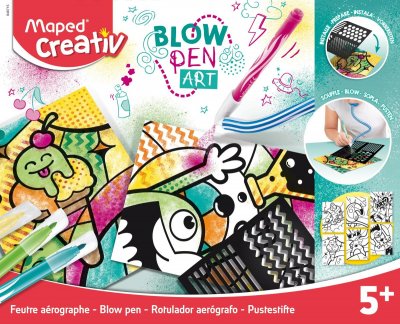 MAPED   kit feutre a&eacute;rographe blow pen ""pop'art"" , 15 pi&egrave;ces