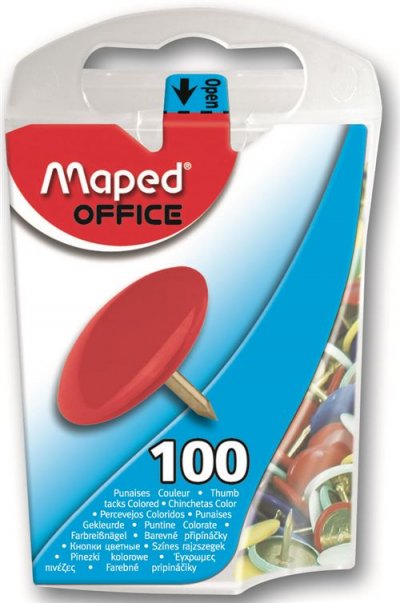 MAPED  Punaises, recouvertes de plastique, diam&egrave;tre: 10 mm
