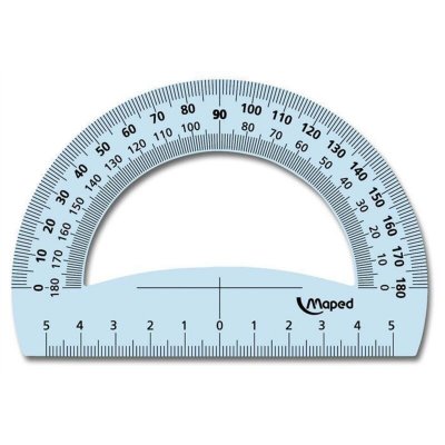 MAPED  Rapporteur 180 degr&eacute;s, 120 mm, en plastique