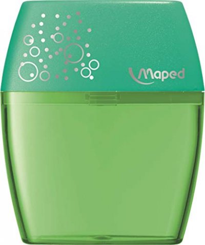 MAPED  Taille Crayons Shaker 2 Trous - Coloris Violet, Rouge, Bleu
