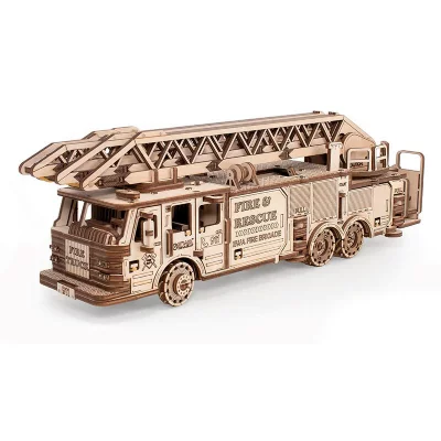 GRAINE CREATIVE Maquette 3D en bois - Camion de pompier 37,8 cm - Eco Wood Art