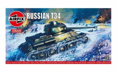  Maquette Airfix D&eacute;bardeur moyen russe T-34, Vintage Classic- 1/76 - M