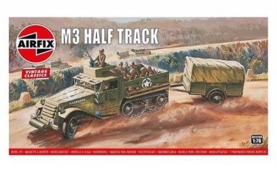 AIRFIX Maquette  M3 Half Track & 1 Ton Trailer, Vintage Classics- 1/76
