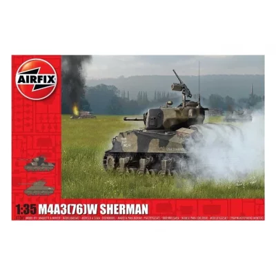 AIRFIX Maquette  M4A3 (76) W Bataille des Ardennes- 1/35 - Maquette mi