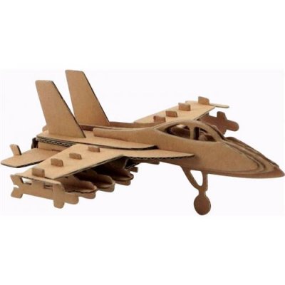 GRAINE CR Maquette avion en carton 16,5 x 17,5 x 6 cm - Marron 
