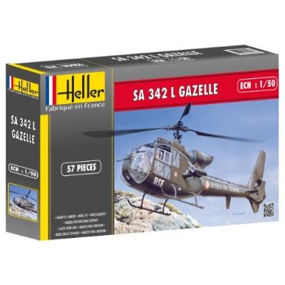 HELLER Maquette avion  SA 342L Gazelle- 1/50 - Maquette d'avion