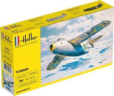 HELLER Maquette avion  Saab J29 Tunnan-1/72 - Maquette d'avion