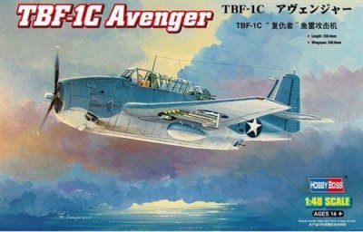 HOBBY BOSS Maquette avion  Grumman TBF-1C Avenger- 1/48 - Maquette d'a