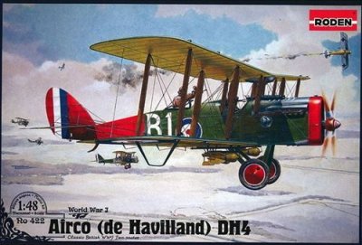  Maquette avion Roden de Havilland DH4- 1/48 - Maquette d'avion