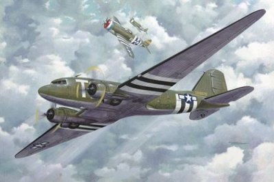  Maquette avion Roden Douglas C-47 Skytrain-1/144 - Maquette d'avion