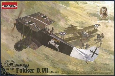  Maquette avion Roden Fokker D.VII Alb (primitif)- 1/48 - Maquette d'a