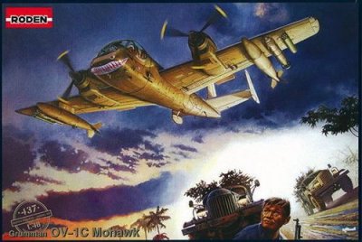  Maquette avion Roden Grumman OV-1C Mohawk- 1/48 - Maquette d'avion