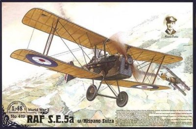  Maquette avion Roden Royal Aircraft Factory SE.5A avec moteur Hispano