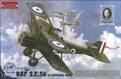  Maquette avion Roden Royal Aircraft Factory SE.5A avec moteur Wolsely
