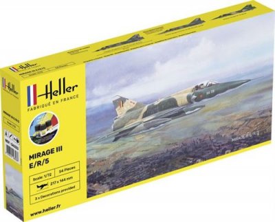 HELLER Maquette avion : Starter Kit : Mirage III E Coloris Unique