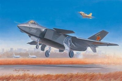  Maquette avion Trumpeter Chasseur J-20 chinois - - Maquette d'avion