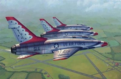 TRUMPETER Maquette avion  F-100D THUNDERBIRDS- 1/48 - Maquette d'avion