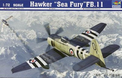 TRUMPETER Maquette avion  Hawker Sea Fury FB.II. Voir Xtradecal X72074