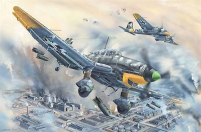 TRUMPETER Maquette avion  Junkers Ju-87D-5 Stuka- 1/24 - Maquette d'av