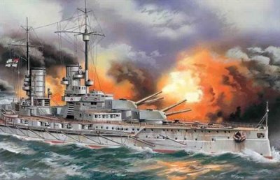 ICM Maquette bateau  Margraf : cuirass&eacute; allemand de la 1&egrave;re GM- 1/350