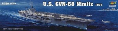 TRUMPETER Maquette bateau&nbsp;: porte-avions nucl&eacute;aire us cvn-68 nimitz 1975