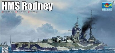 TRUMPETER Maquette bateau  HMS Rodney- 1/700 - Maquette de bateau