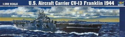 TRUMPETER Maquette bateau  US FRANKLIN CV-13 1944- 1/350 - Maquette de