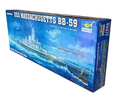 TRUMPETER Maquette bateau  USS MASSACHUSETTS BB-59- 1/350 - Maquette d