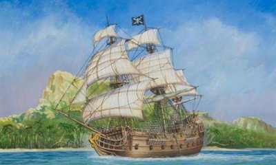 ZVEZDA Maquette bateau  Bateau Pirate Black Swan- 1/350 - Maquette de