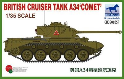 BRONCO MODELS Maquette  British Cruiser Char A34 'COMET'- 1/35 - Maque