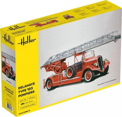 HELLER Maquette camion de pompier bonneville delahaye type 103