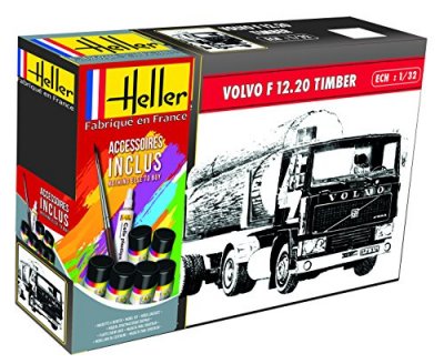 HELLER Maquette camion  STARTER KIT (Kit de d&eacute;marrage) F12-20 & Timber