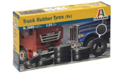 ITALERI Maquette camion  Truck Rubber Tyres x 8- 1/24 - Maquette de ca