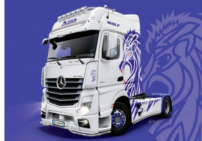 ITALERI Maquette camion : Mercedes-Benz ACTROS MP4 Giga Space aille Unique Coloris Unique