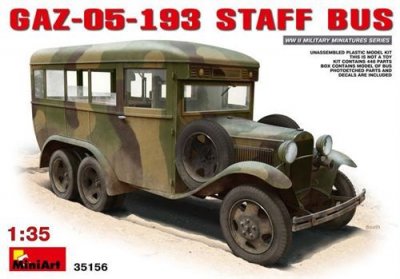  Maquette camion Mini Art GAZ 05 193 Staff Bus- 1/35 - Maquette de cam