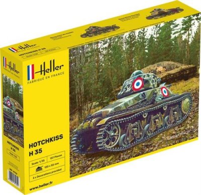 HELLER Maquette  Re-publi&eacute;!&nbsp;Hotchkiss fran&ccedil;ais / Panzer H35- 1/35 - Ma