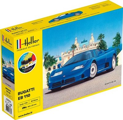 HELLER Maquette  STARTER KIT (Kit de d&eacute;marrage) BUGATTI EB 110- 1/24 -