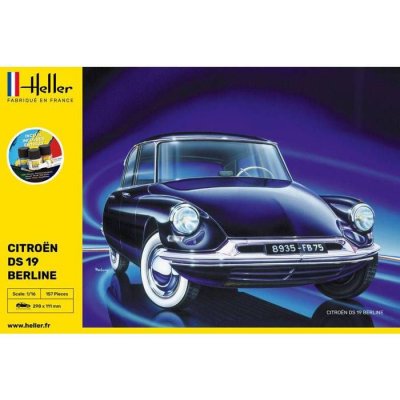 HELLER Maquette  STARTER KIT (Kit de d&eacute;marrage) Citroen DS 19- 1/16 -