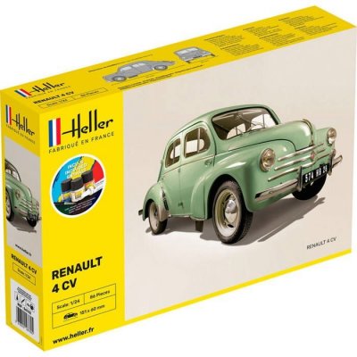 HELLER Maquette  STARTER KIT (Kit de d&eacute;marrage) Renault 4 CV- 1/24 - M